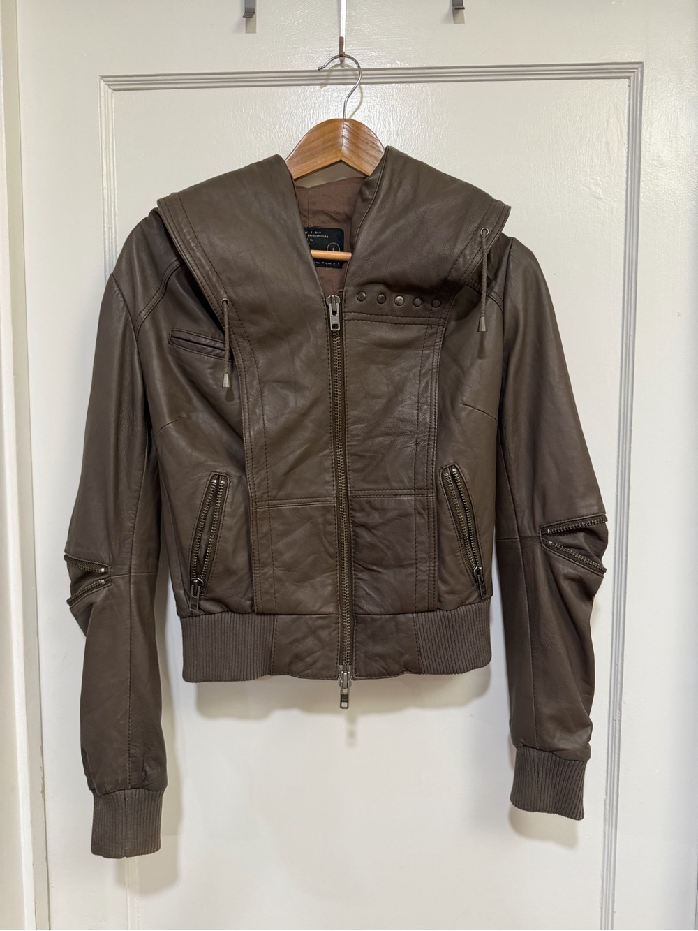 All Saints Brown Leather Jacket